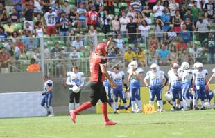 Imagens do jogo entre Minas Locomotiva e Get Eagles no Independncia