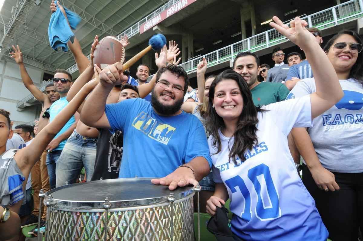 Imagens do jogo entre Minas Locomotiva e Get Eagles no Independncia