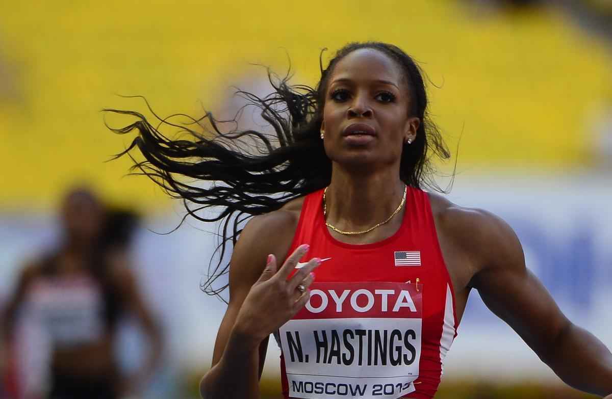 Veja fotos de Natasha Hastings, musa do atletismo dos EUA