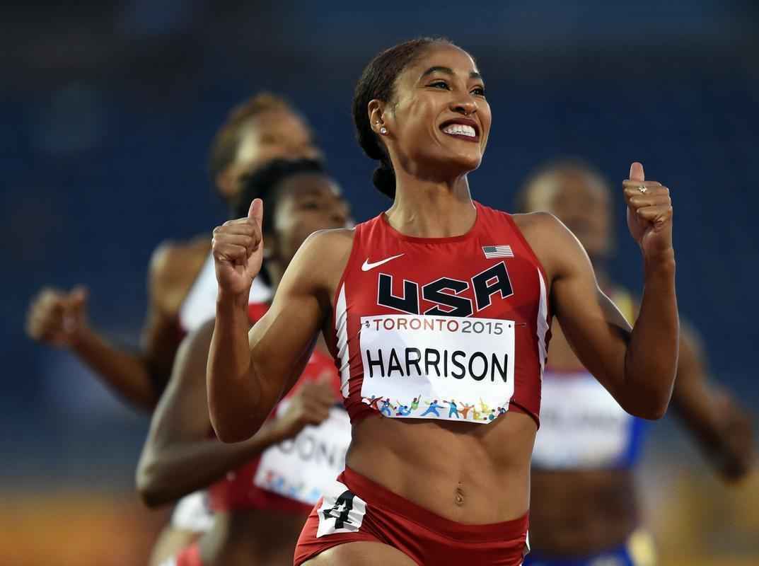 Veja fotos de Queen Harrison, do atletismo dos EUA