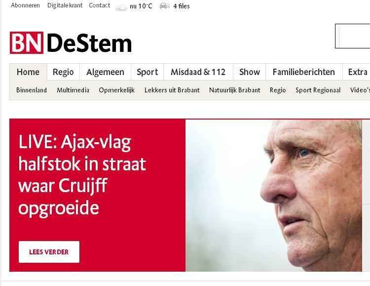 DeStem (Holanda): 'Soou o apito final para o nosso maior futebolista'