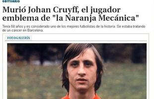 Ovacin (Uruguai): 'Morreu Johan Cruyff, o jogador smbolo da Laranja Mecnica'