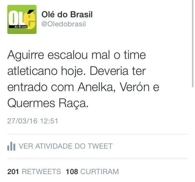 Torcedores do Cruzeiro brincaram nas redes sociais com vitria diante do Atltico, em pleno Independncia