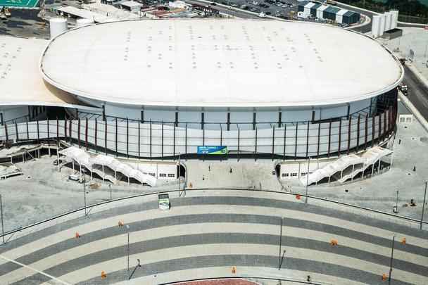 Foto aérea da Arena Carioca 1, no Parque Olímpico