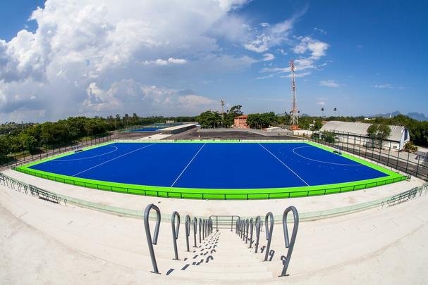 Local de treinamento da Seleo da modalidade no Pan'2007, centro recebeu assentos temporrios.