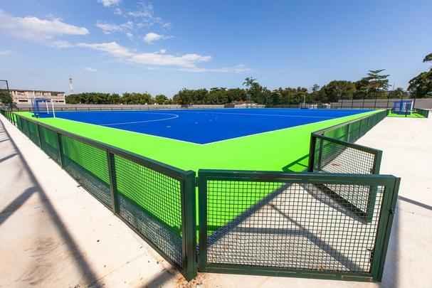 Local de treinamento da Seleo da modalidade no Pan'2007, centro recebeu assentos temporrios.