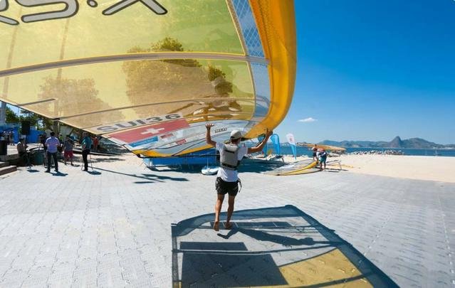 A Marina da Glria foi a primeira instalao testada para os Jogos, em agosto de 2014. A instalao fica localizada no Parque do Flamengo, no centro da cidade, e receber provas de vela (olmpica e paralmpica)