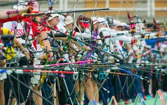 A instalao passou por reforma para os Jogos. Para a maratona, 30 mil espectadores ocuparo lugares ao longo dos 600 metros da passarela do samba. Local ainda receber provas de tiro com arco
