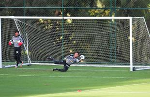 Lauro participou de treino, na Cidade do Galo, junto com o elenco do Atltico pela primeira vez