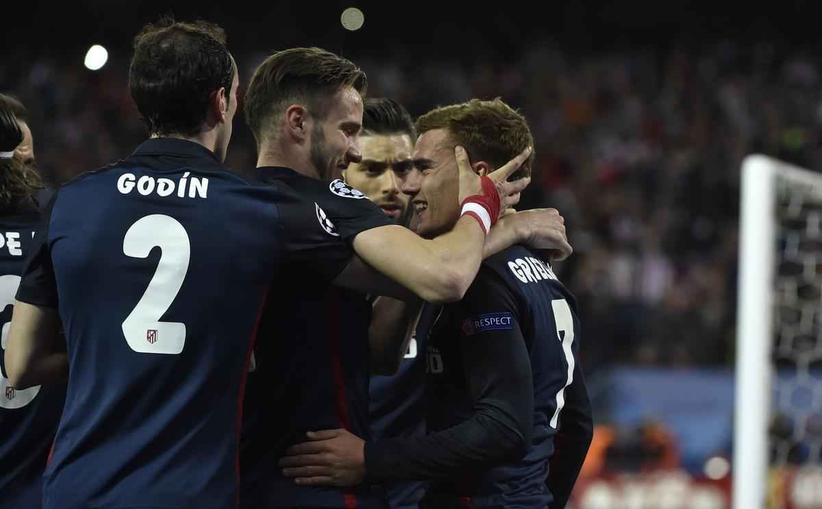 Jogo de volta das quartas de final da Liga, entre Atltico de Madrid e Barcelona, em Madri