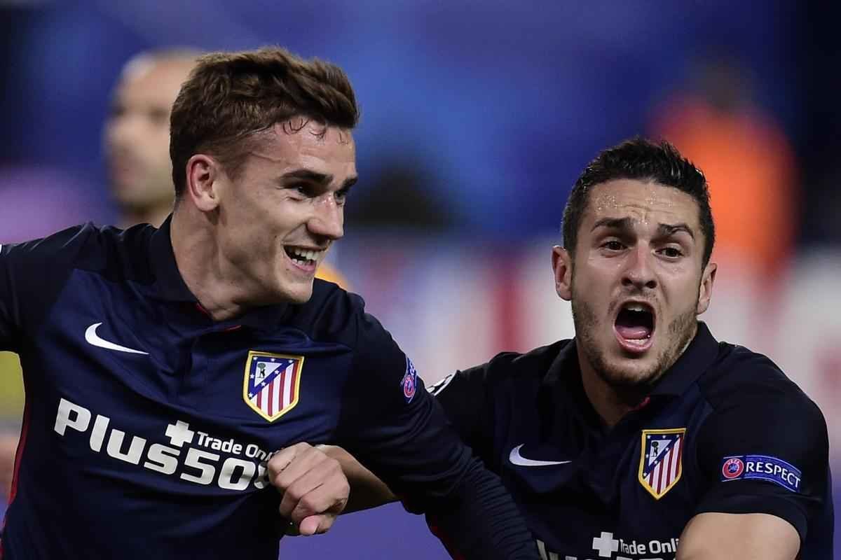 Jogo de volta das quartas de final da Liga dos Campees: Atltico de Madrid 2 x 0 Barcelona