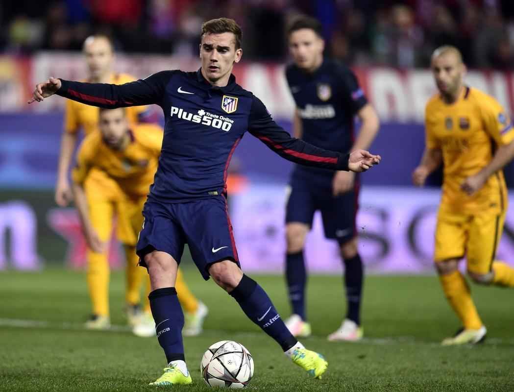 Jogo de volta das quartas de final da Liga dos Campees: Atltico de Madrid 2 x 0 Barcelona