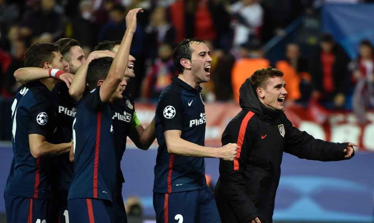 Jogo de volta das quartas de final da Liga dos Campees: Atltico de Madrid 2 x 0 Barcelona