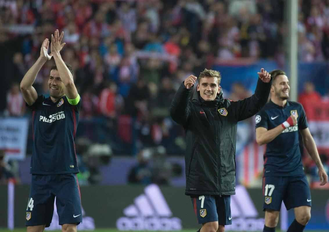 Jogo de volta das quartas de final da Liga dos Campees: Atltico de Madrid 2 x 0 Barcelona
