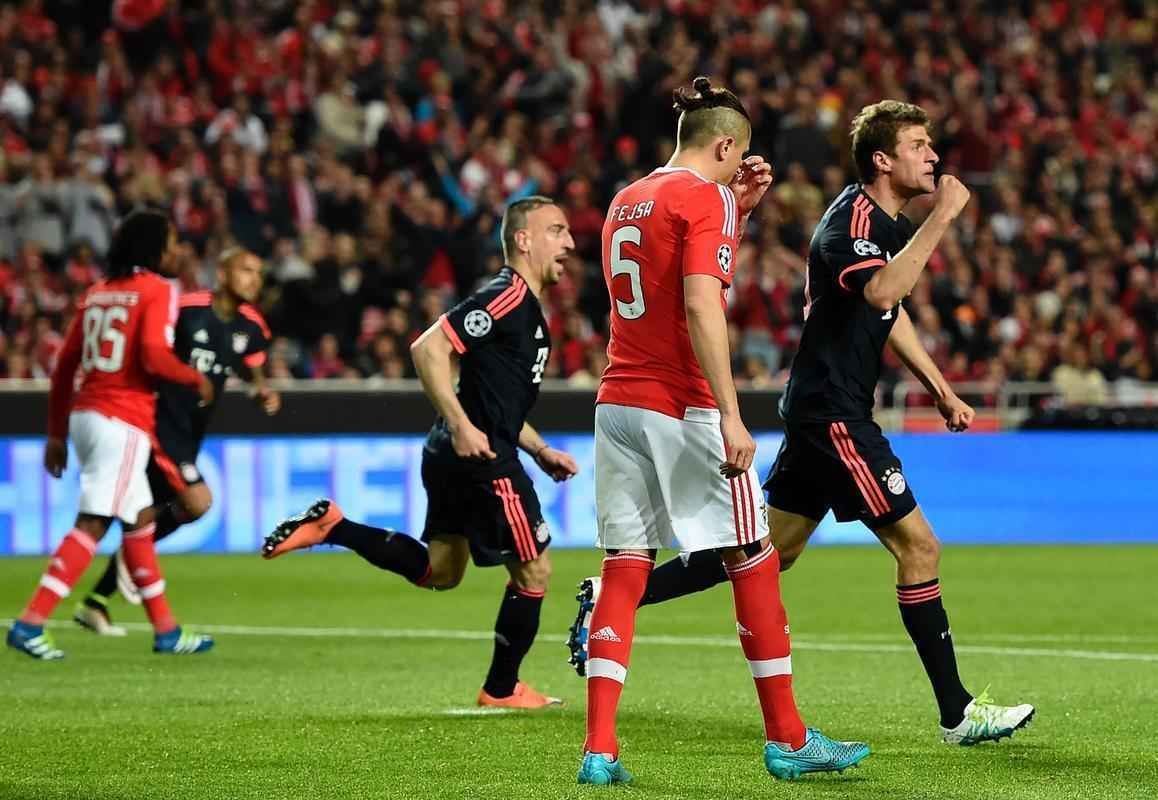 Partida de volta das quartas de final da Liga dos Campees, entre Benfica e Bayern, em Lisboa
