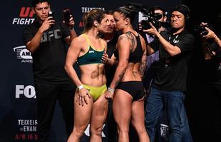Imagens da pesagem do UFC on Fox 9, em Tampa, na Flrida - Bethe Correia x Raquel Pennington