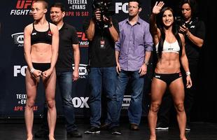 Imagens da pesagem do UFC on Fox 9, em Tampa, na Flrida - Rose Namajunas e Tecia Torres