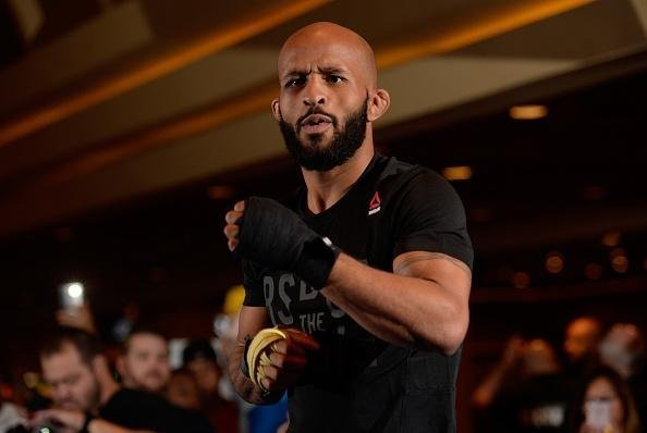 Imagens do treino aberto do UFC 197 em Las Vegas - Demetrious Johnson na atividade