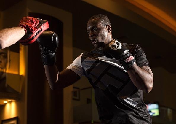 Imagens do treino aberto do UFC 197 em Las Vegas - Ovince Saint Preux em ao