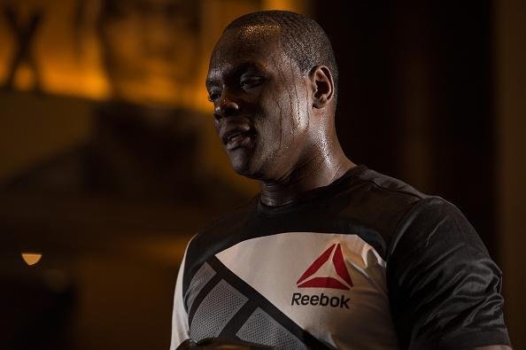 Imagens do treino aberto do UFC 197 em Las Vegas - Ovince Saint Preux na atividade