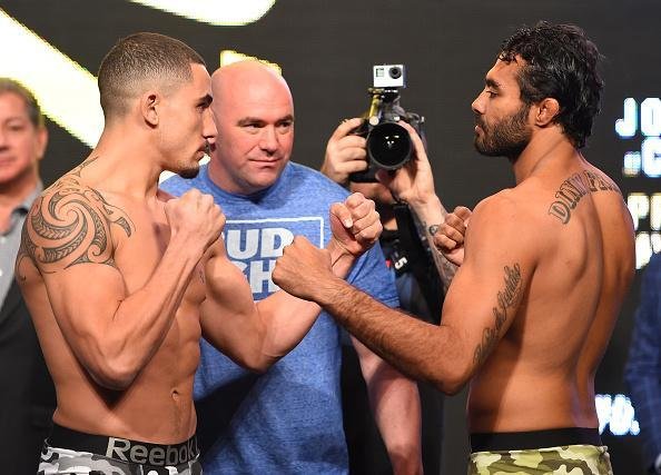 Peso-mdio (at 84,4kg*): Robert Whittaker (84,1kg) xRafael Sapo Natal(84,4kg)