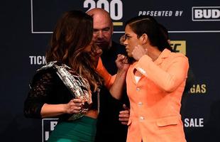 Encaradas agitam coletiva do UFC 200 em Nova York - Miesha Tate encara Amanda Nunes