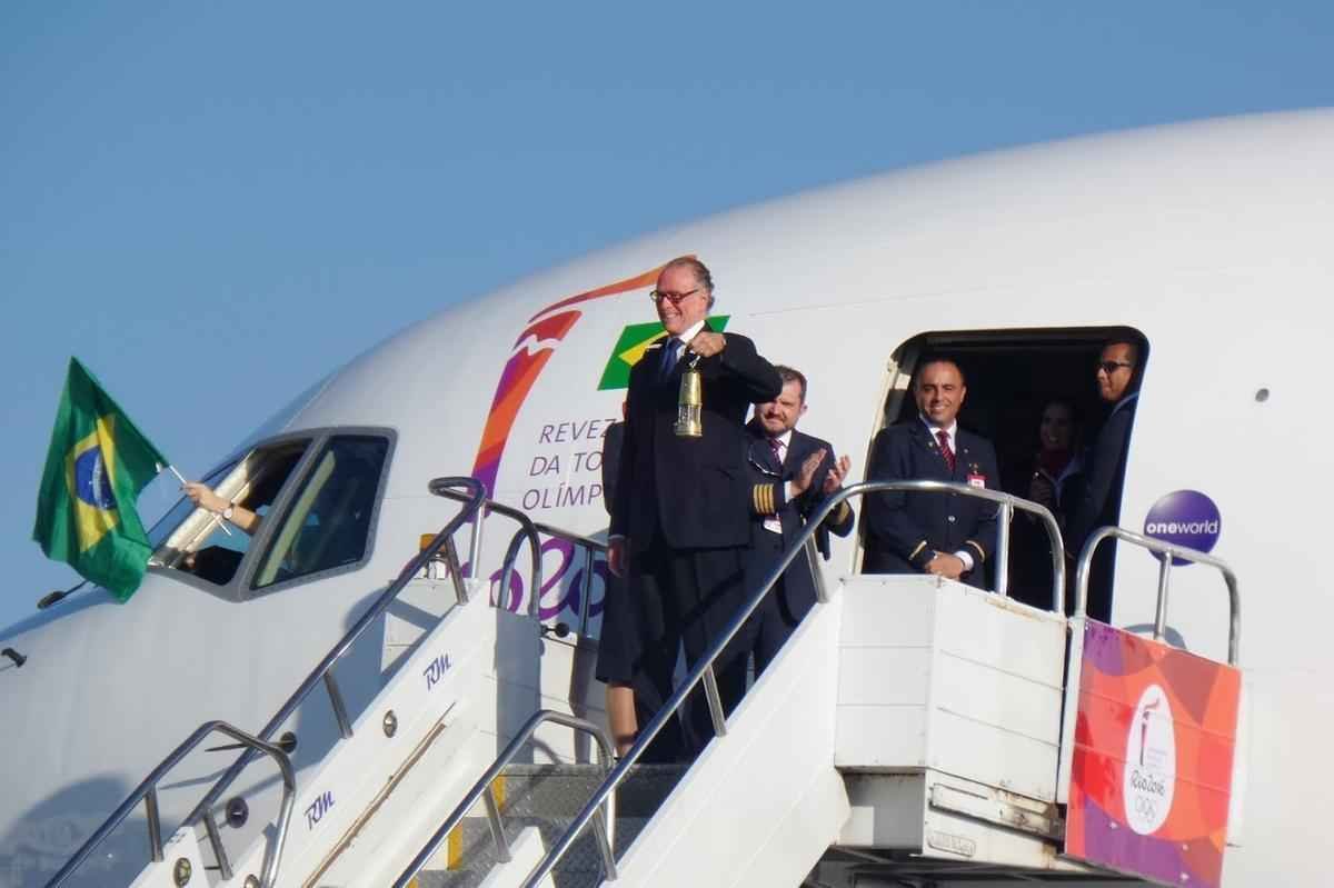 Chama olmpica desembarca no Brasil