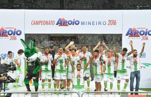 Jogadores do Amrica vibraram muito com fim do jejum de 15 anos no Campeonato Mineiro