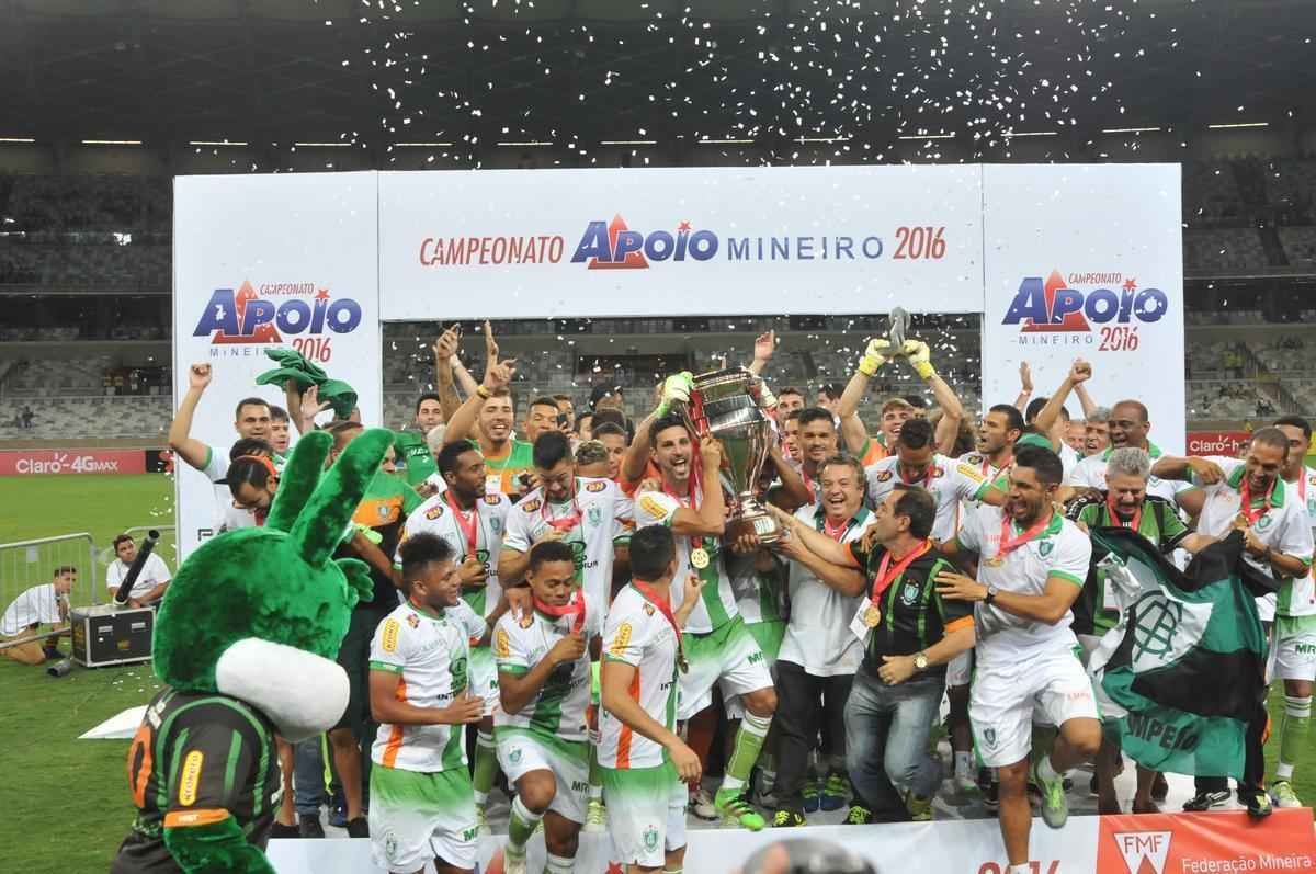 Imagens da comemorao do Amrica com a conquista do ttulo