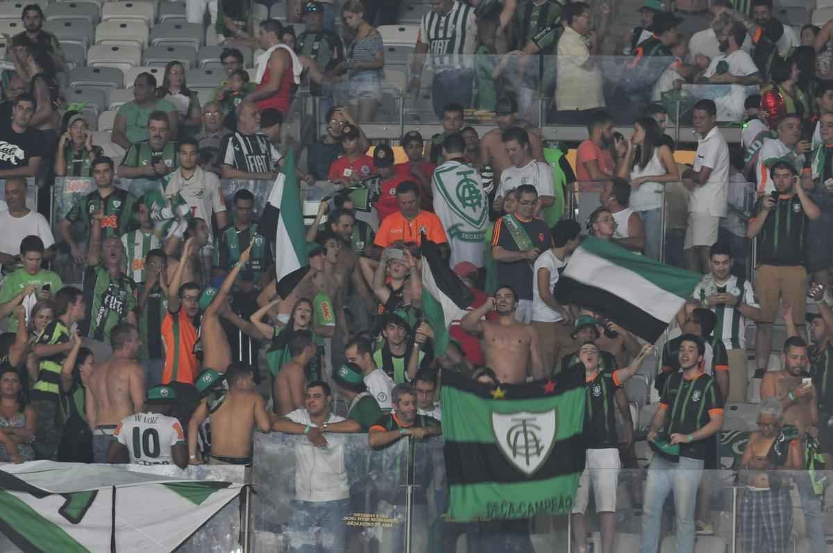 Imagens da comemorao do Amrica com a conquista do ttulo