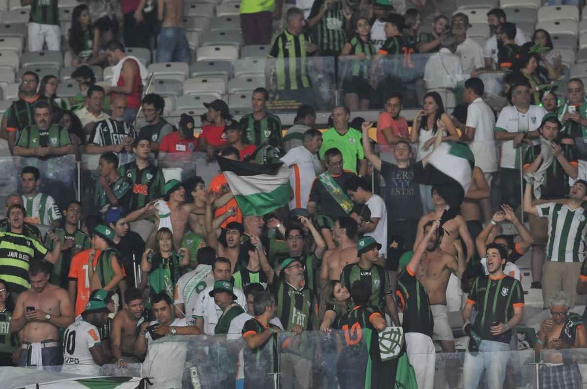 Imagens da comemorao do Amrica com a conquista do ttulo