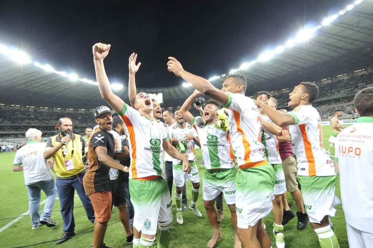 Imagens da comemorao do Amrica com a conquista do ttulo