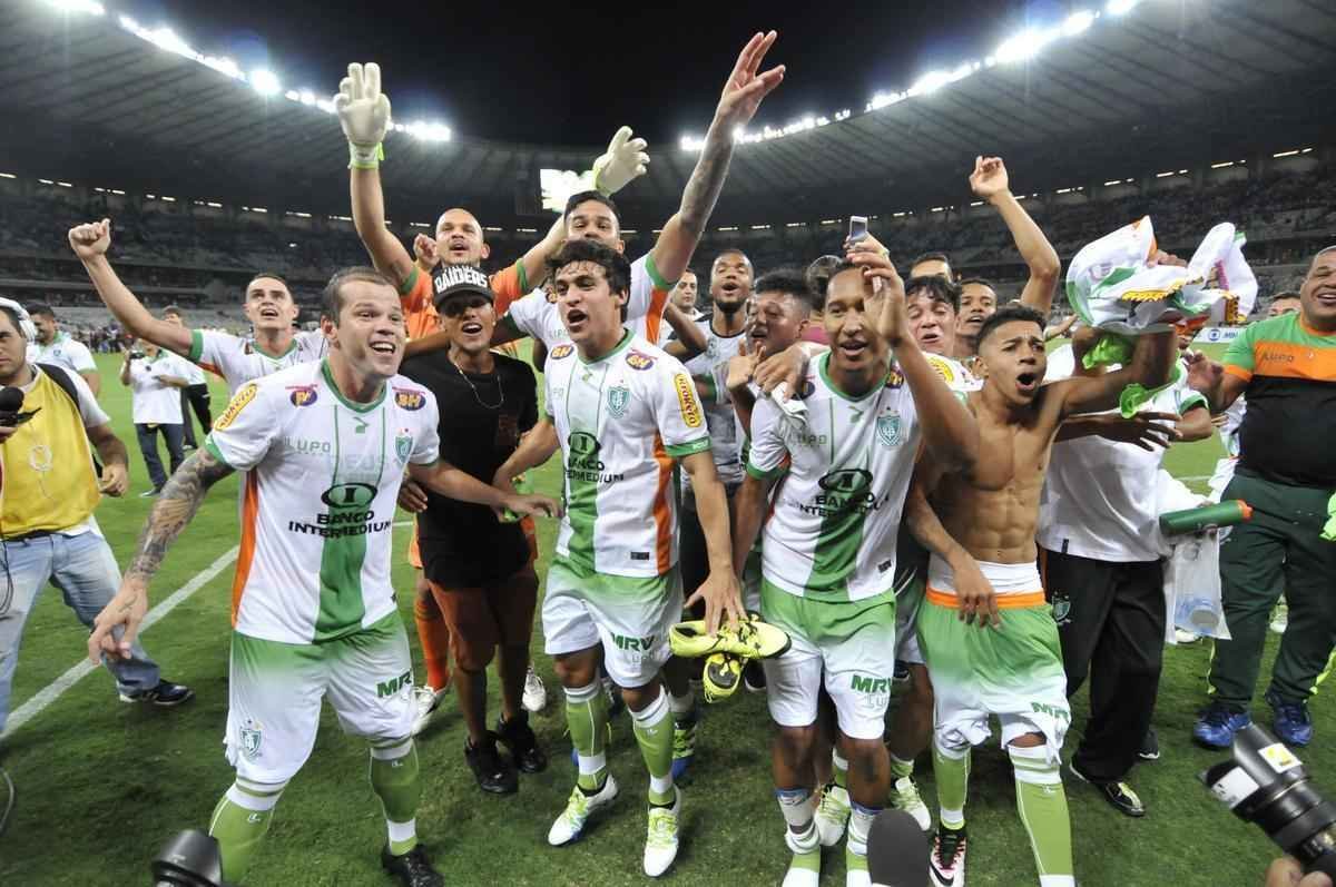 Imagens da comemorao do Amrica com a conquista do ttulo