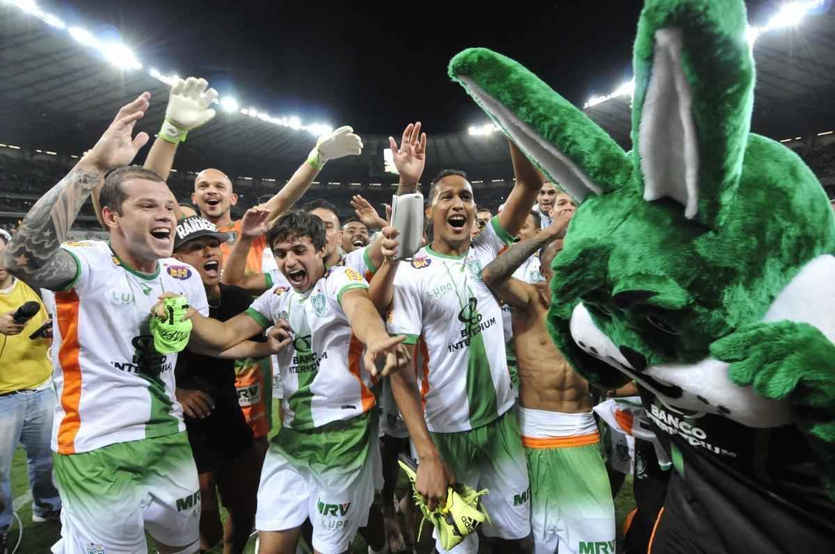 Imagens da comemorao do Amrica com a conquista do ttulo