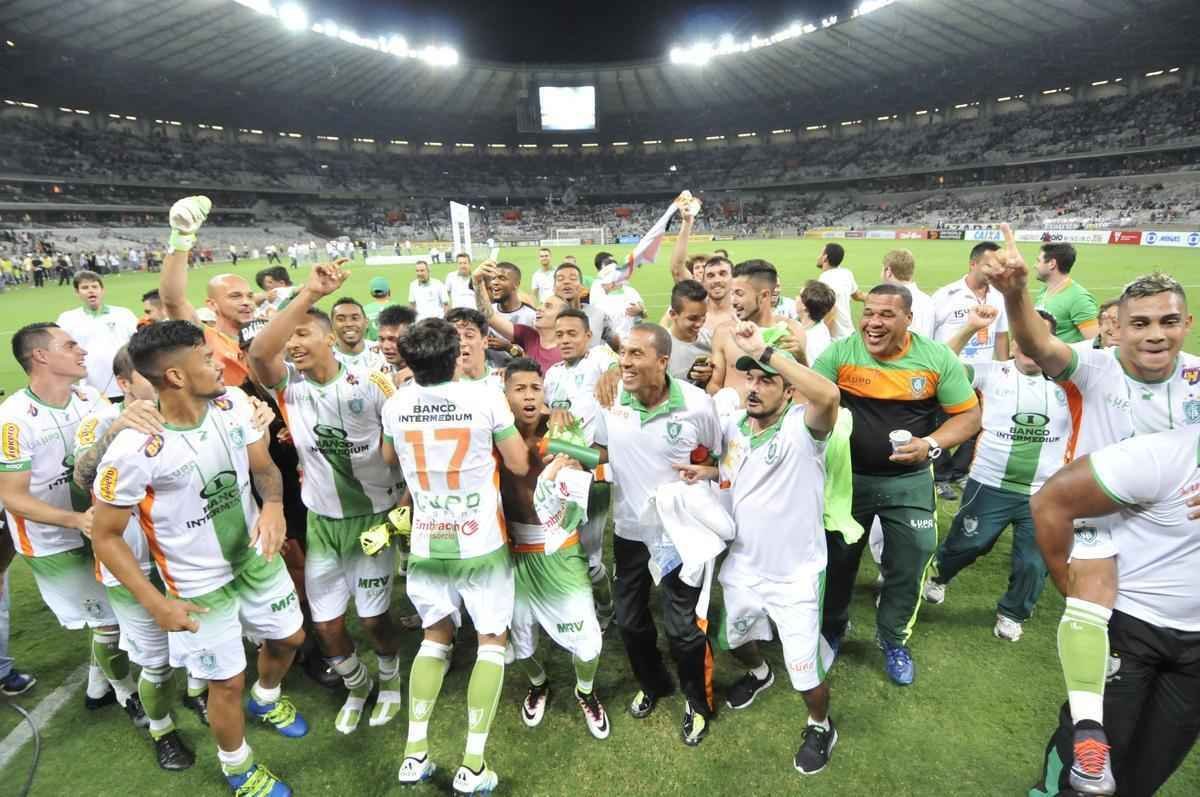 Imagens da comemorao do Amrica com a conquista do ttulo