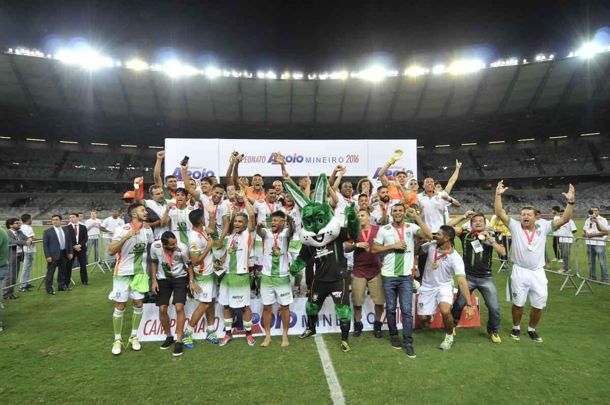 Imagens da comemorao do Amrica com a conquista do ttulo