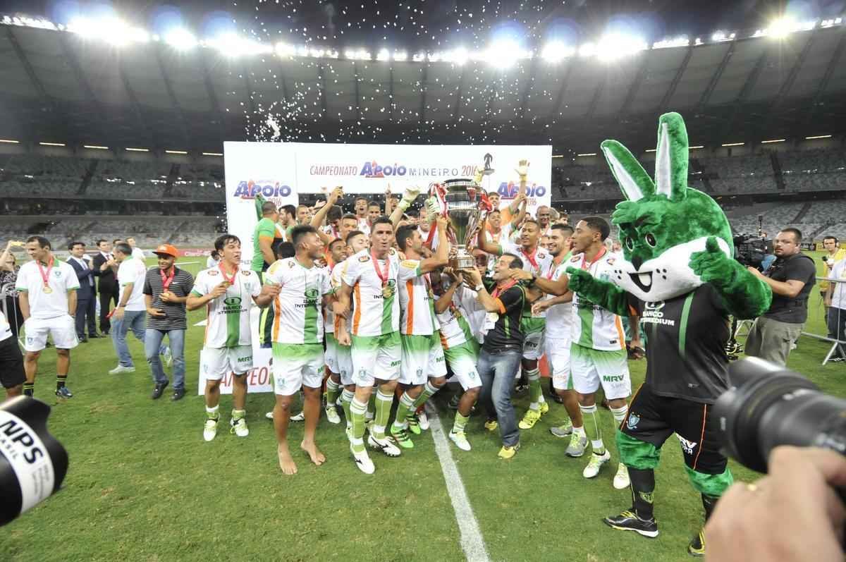 Imagens da comemorao do Amrica com a conquista do ttulo