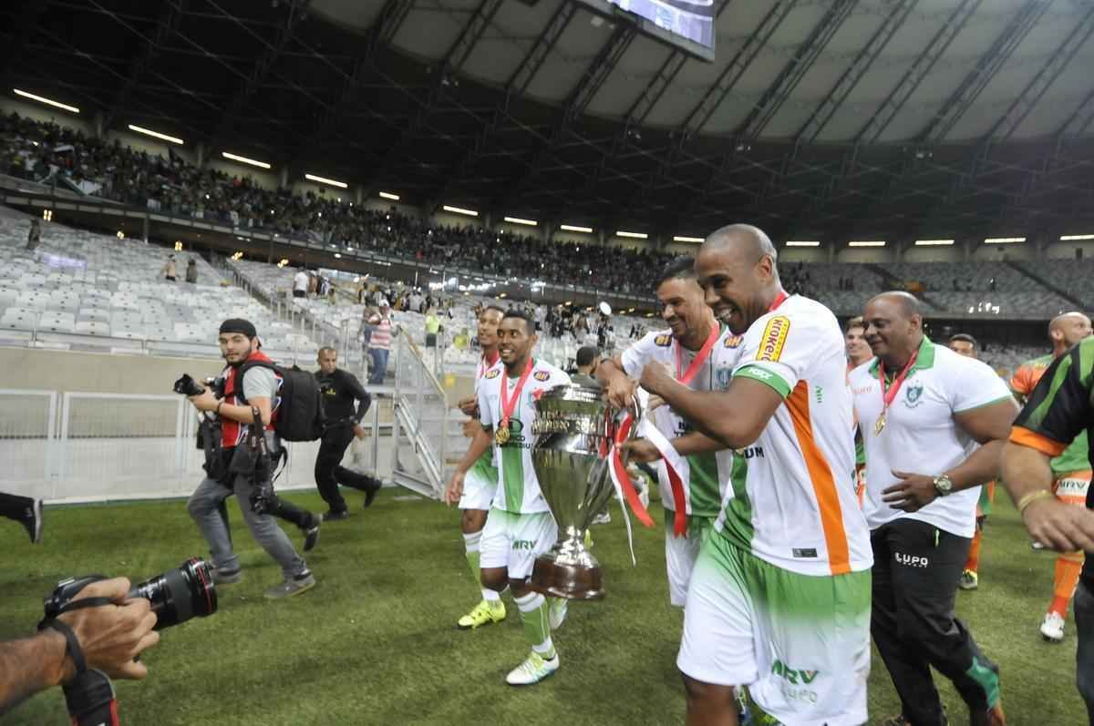 Imagens da comemorao do Amrica com a conquista do ttulo