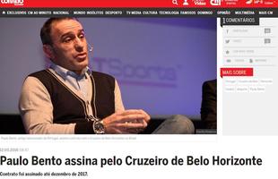 Correio da Manh: 'O futebolista Paulo Bento, antigo selecionador de Portugal, assinou contrato com o Cruzeiro'