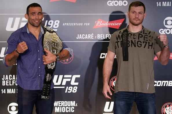 Encaradas dos astros do UFC 198 no Media Day - Fabricio Werdum e Stipe Miocic