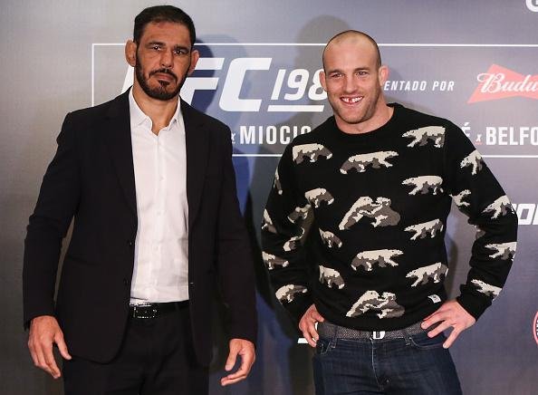 Encaradas dos astros do UFC 198 no Media Day - Rogrio Minotouro e Patrick Cummins