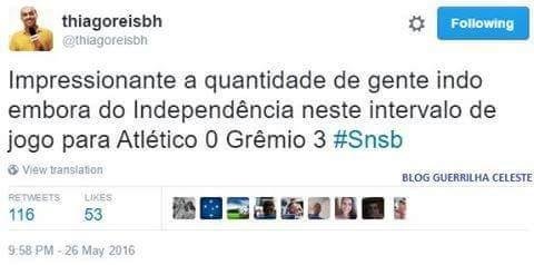 Internet no perdoou a goleada de 3 a 0 sofrida pelo Atltico para o Grmio, no Independncia