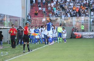 Imagens do gol de empate do Cruzeiro, marcado por Alisson aos 18 minutos do primeiro tempo