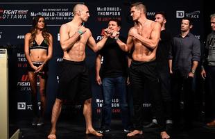 Pesagem oficial do UFC Fight Night 89, em Ottawa - Rory MacDonald (77,3kg) x Stephen Thompson (77,3kg)
