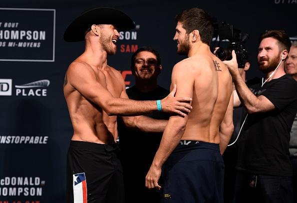 Pesagem oficial do UFC Fight Night 89, em Ottawa - Donald Cerrone (77,5kg) x Patrick Cote (77,1kg)