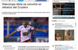 Diario Popular: 'Wanchope bila se tornou o novo reforo do Cruzeiro'