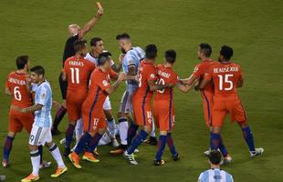 Imagens da final entre Argentina e Chile, em Nova Jersey, Estados Unidos
