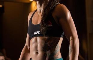 Imagens do treino aberto do UFC em Las Vegas - A bela desafiante, Claudinha Gadelha
