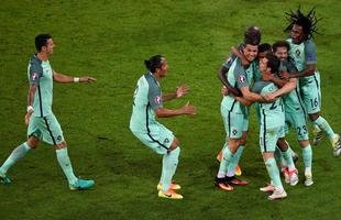 Nani ampliou para Portugal logo depois de Cristiano Ronaldo abrir o placar em Lyon