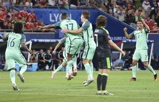 Nani ampliou para Portugal logo depois de Cristiano Ronaldo abrir o placar em Lyon